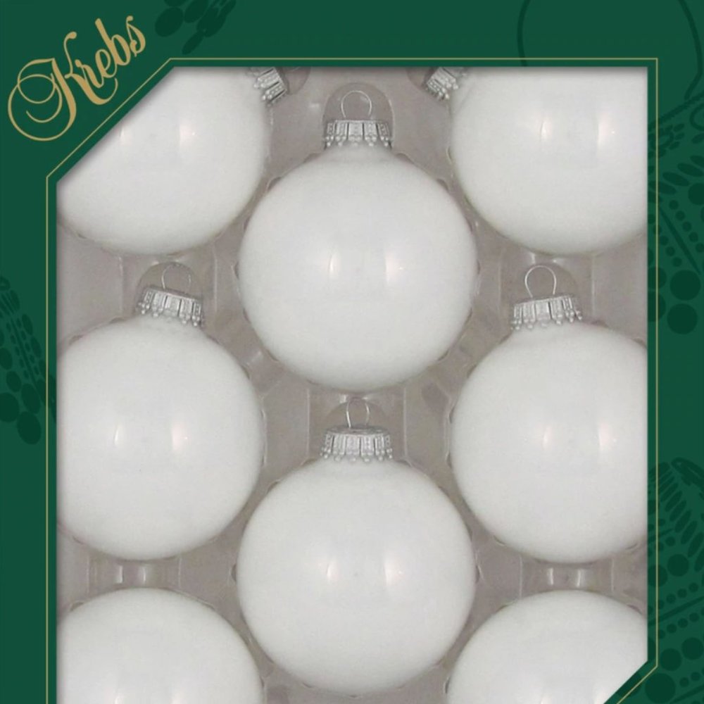 White Christmas Boxed Ornaments - set of 8